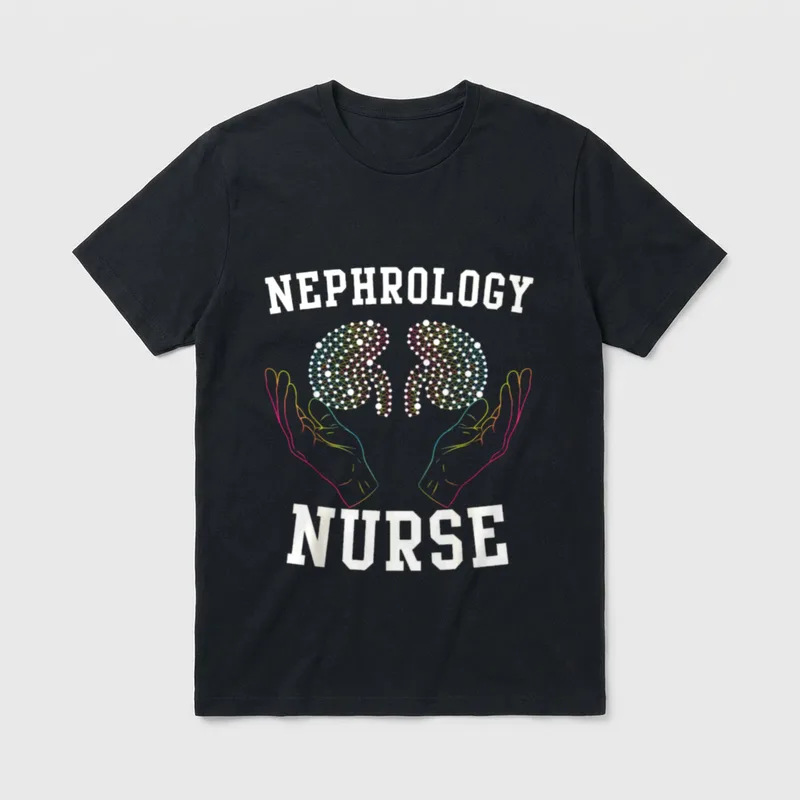 Nephrology Nurse Medicinal Dialysis Nursing RN T-Shirt – Classic T-Shirt in Black