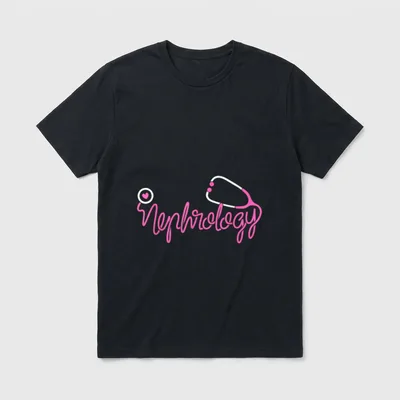 Nephrology Office Staff Stethoscope Kidney Dialysis T-Shirt – Classic T-Shirt in Black