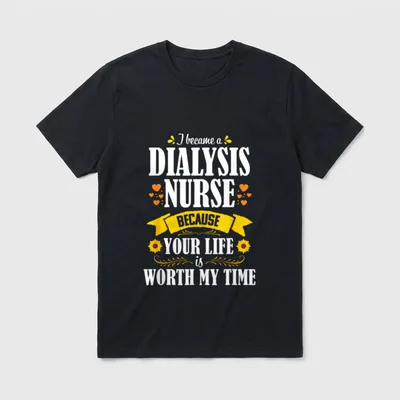 Dialysis Nurse Cute Kidney Nephrology Nursing T-Shirt – Classic T-Shirt in Black