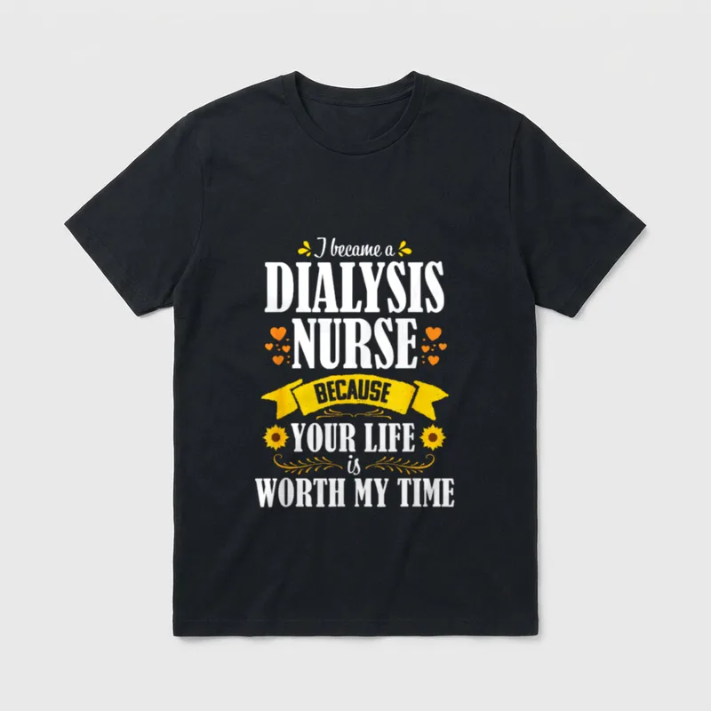 Dialysis Nurse Cute Kidney Nephrology Nursing T-Shirt – Classic T-Shirt in Black