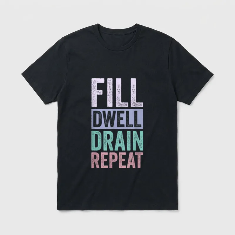 Fill Dwell Drain Repeat Dialysis Technician T-Shirt – Classic T-Shirt in Black