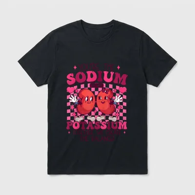 Casual Valentine's Day Nurse Blue T-Shirt – Classic T-Shirt in Black