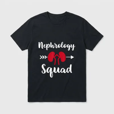 Nephrology Squad Dialysis Nursing Kidneys T-Shirt – Classic T-Shirt in Black
