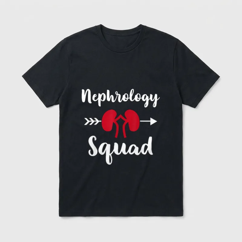 Nephrology Squad Dialysis Nursing Kidneys T-Shirt – Classic T-Shirt in Black