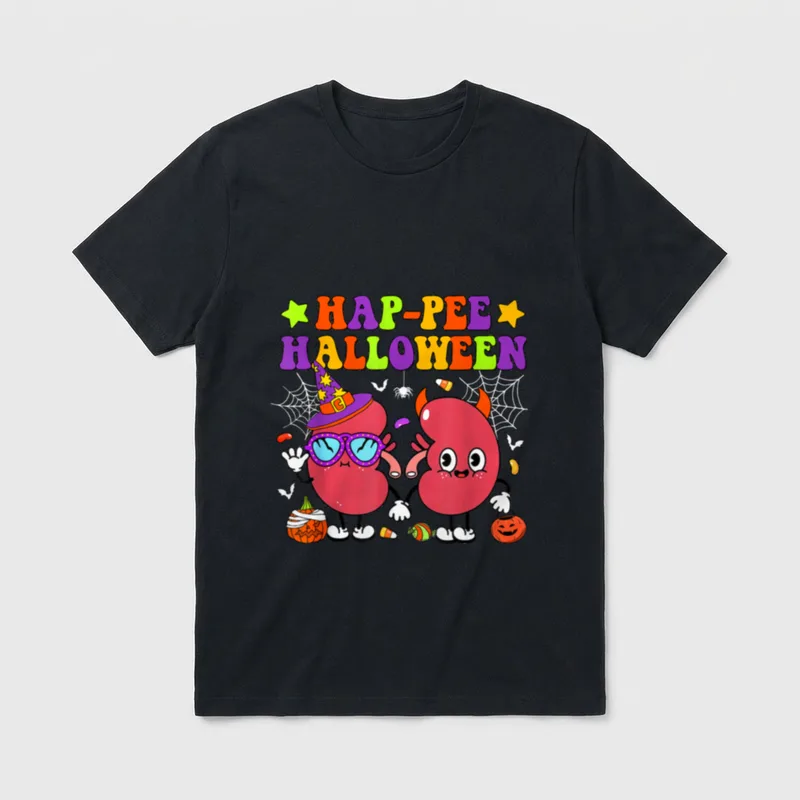 Halloween Kidney Witch Hat Funny Dialysis T-Shirt – Classic T-Shirt in Black