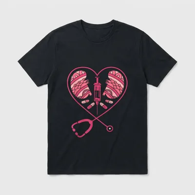 Dialysis Tech Technician Nursing Love Nephrology T-Shirt – Classic T-Shirt in Black