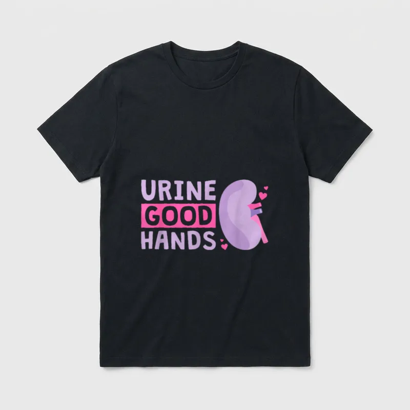 Urine Good Hands Dialysis Technician Nurse T-Shirt – Classic T-Shirt in Black