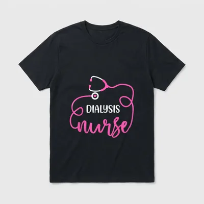 Dialysis Nurse Funny Nephrology Nursing Lightweight T-Shirt – Classic T-Shirt in Black