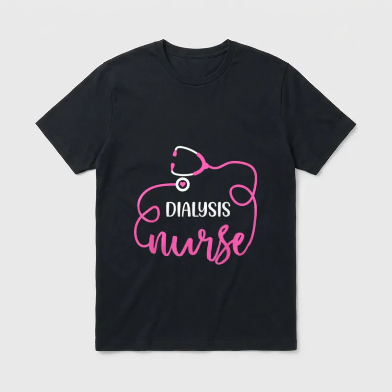 Dialysis Nurse Funny Nephrology Nursing Lightweight T-Shirt – Classic T-Shirt in Black