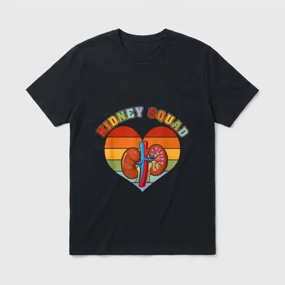 Kidney Squad Team Nephrology Nurse Retro T-Shirt – Classic T-Shirt in Black