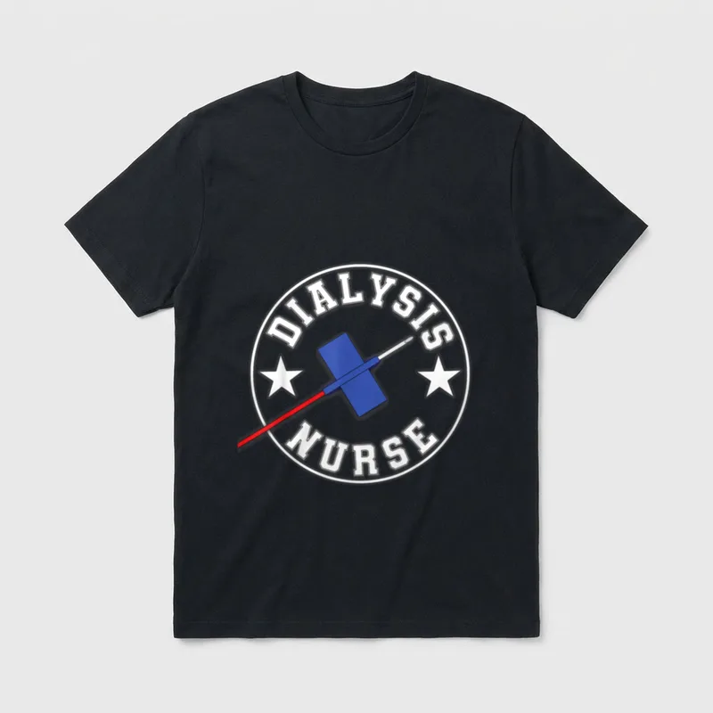 Dialysis Hemodialysis Nurse Big Needle RN T-Shirt – Classic T-Shirt in Black