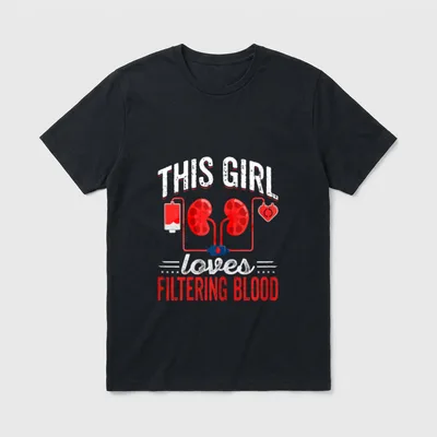 Nephrology Dialysis Nurse Girls T-Shirt – Classic T-Shirt in Black
