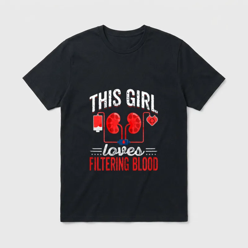 Nephrology Dialysis Nurse Girls T-Shirt – Classic T-Shirt in Black