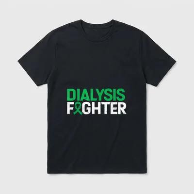 Dialysis Fighter Kidney Disease Warrior Nephrology T-Shirt – Classic T-Shirt in Black