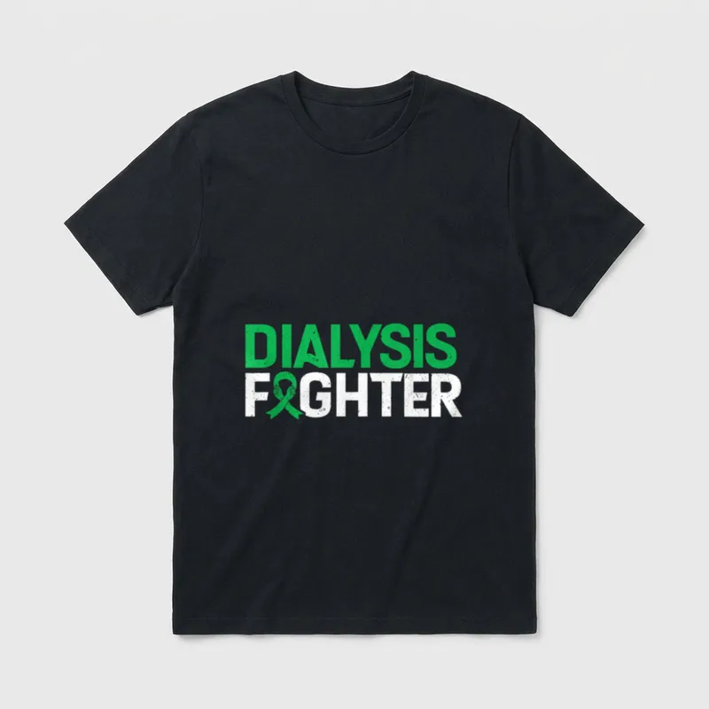 Dialysis Fighter Kidney Disease Warrior Nephrology T-Shirt – Classic T-Shirt in Black