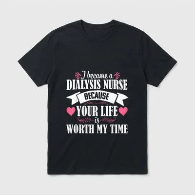 Dialysis Nurse Cute Life Nephrology Nursing T-Shirt – Classic T-Shirt in Black