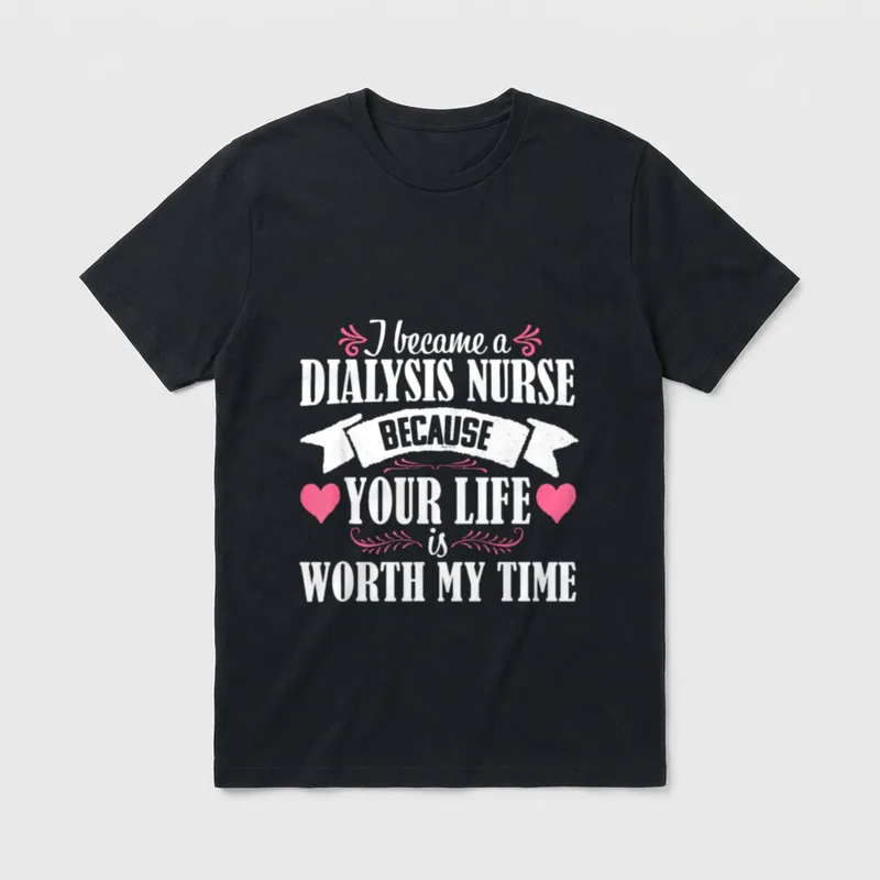 Dialysis Nurse Cute Life Nephrology Nursing T-Shirt – Classic T-Shirt in Black