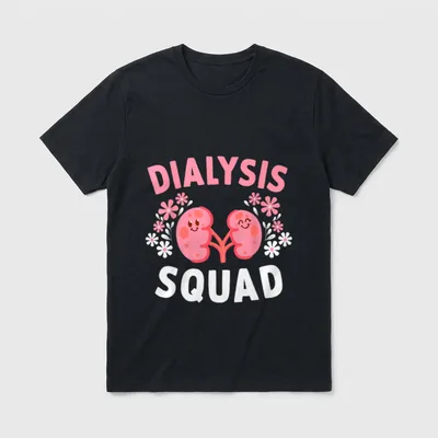 Dialysis Squad Funny Nephrology Hemodialysis Tech T-Shirt – Classic T-Shirt in Black