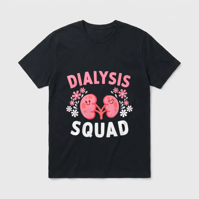 Dialysis Squad Funny Nephrology Hemodialysis Tech T-Shirt – Classic T-Shirt in Black