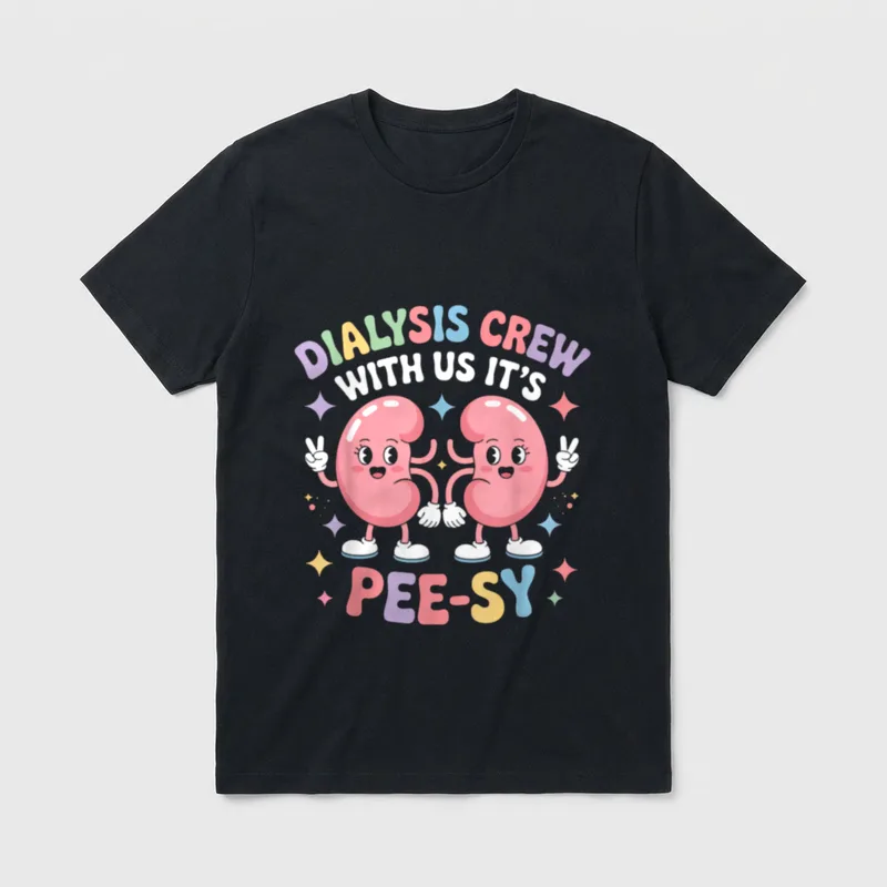 Dialysis Crew Nephrology Tech Kidney Nurse T-Shirt – Classic T-Shirt in Black