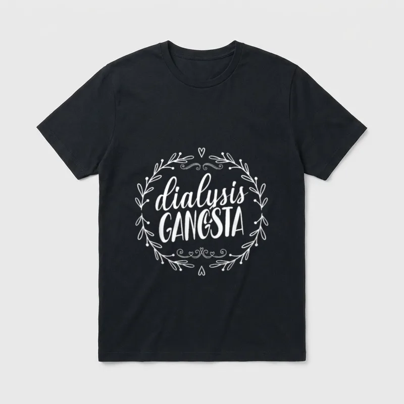 Dialysis Gangsta Funny Nephrology Hemodialysis Tech T-Shirt – Classic T-Shirt in Black