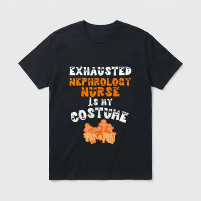 Nephrology Nurse Halloween Costume Tired Kidney T-Shirt – Classic T-Shirt in Black
