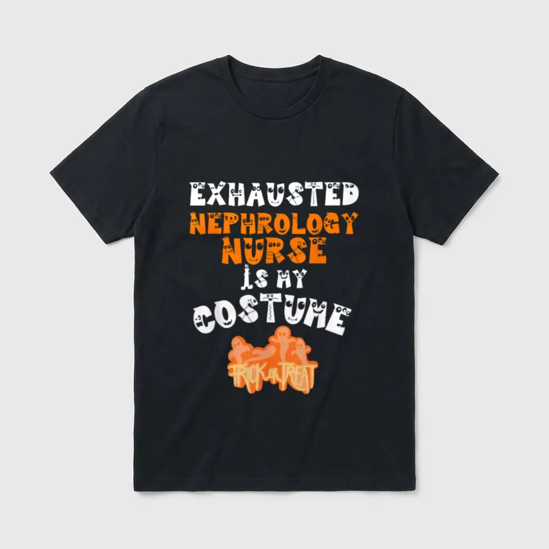 Nephrology Nurse Halloween Costume Tired Kidney T-Shirt – Classic T-Shirt in Black