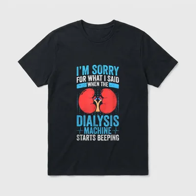 Renal Dialysis Nurse Machine T-Shirt – Classic T-Shirt in Black