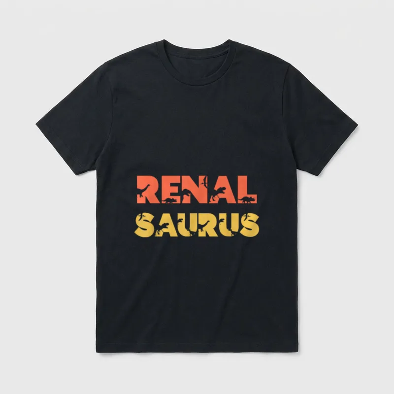 Pediatric Dialysis Nurse Kidney Nephrology Dinosaur T-Shirt – Classic T-Shirt in Black