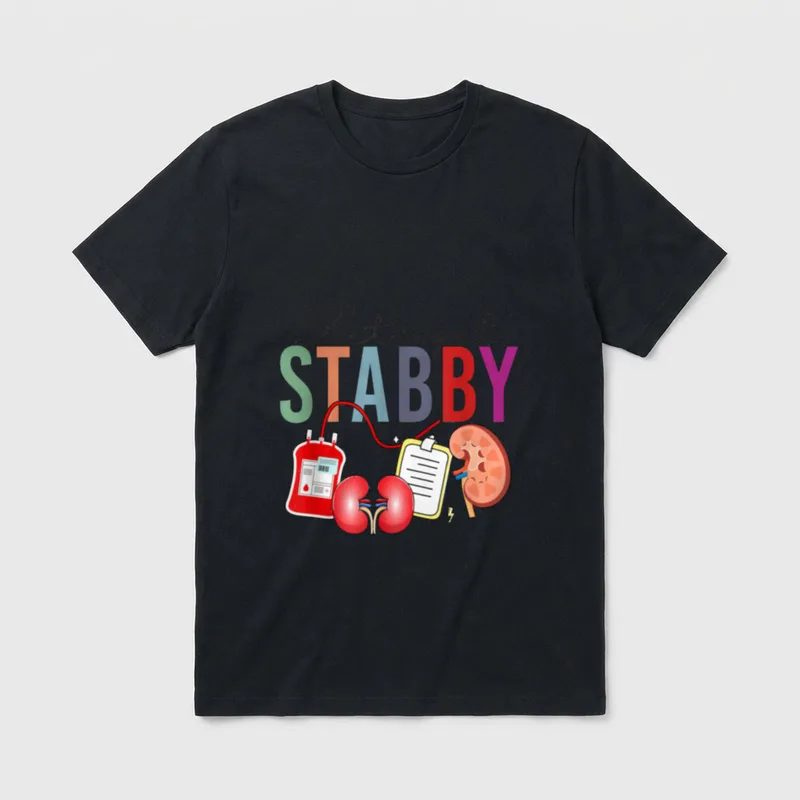 Let's Get Stabby Funny Dialysis Technician T-Shirt – Classic T-Shirt in Black