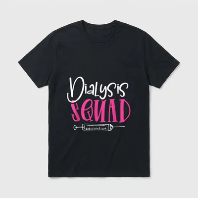 Nephrology Nurse Dialysis Squad Funny Renal T-Shirt – Classic T-Shirt in Black