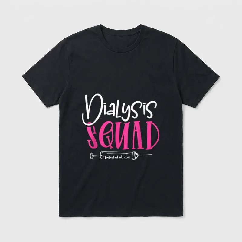 Nephrology Nurse Dialysis Squad Funny Renal T-Shirt – Classic T-Shirt in Black