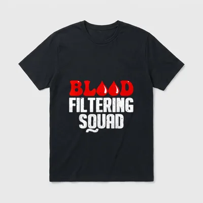 Funny Dialysis Nurse Art Technician Squad T-Shirt – Classic T-Shirt in Black