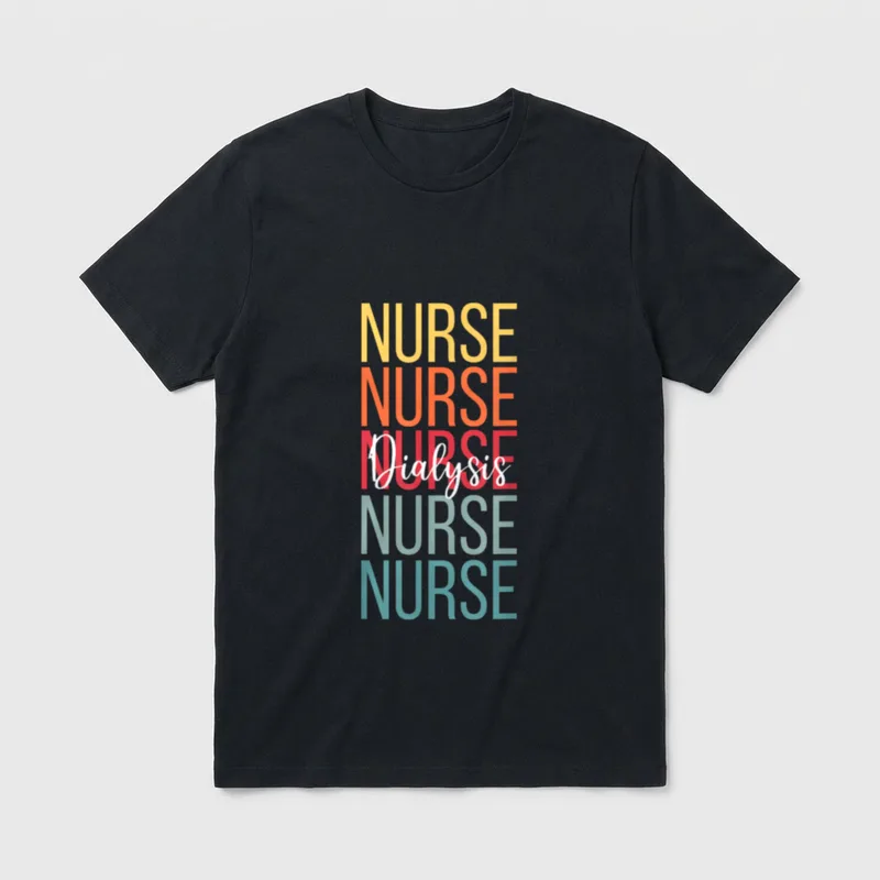 Dialysis Nurse Kidney RN Matching Hemodialysis T-Shirt – Classic T-Shirt in Black