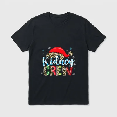 Kidney Crew Christmas Nurse T-Shirt – Classic T-Shirt in Black