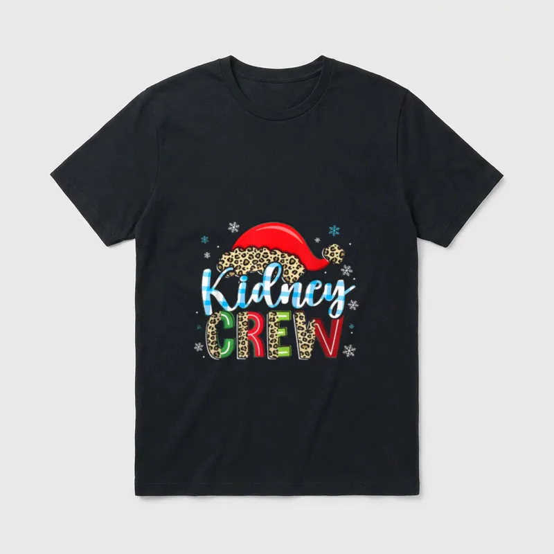 Kidney Crew Christmas Nurse T-Shirt – Classic T-Shirt in Black