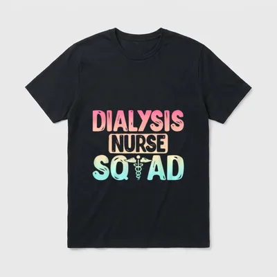Dialysis Nurse Squad Cute Nursing Kidney T-Shirt – Classic T-Shirt in Black