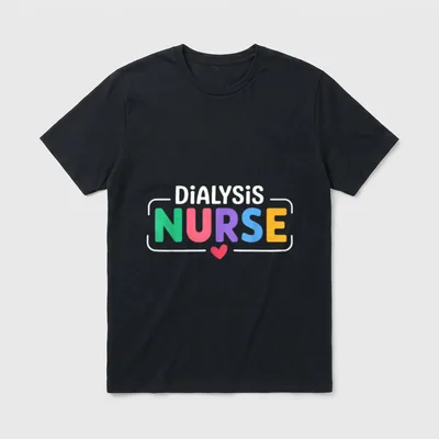 Dialysis Nurse Nephrology Nursing Team Healthcare T-Shirt – Classic T-Shirt in Black