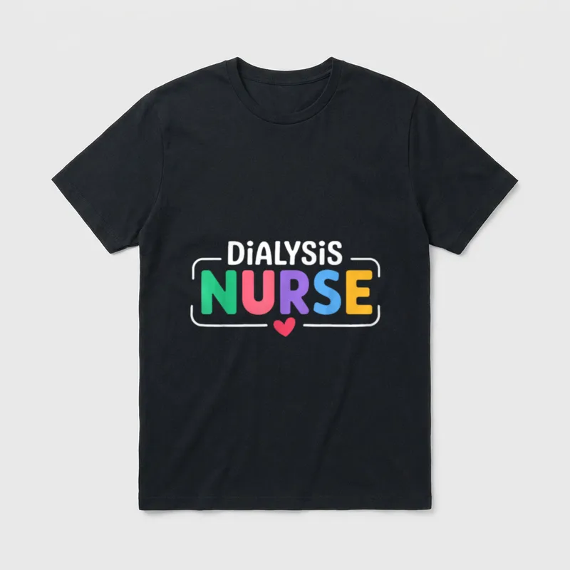 Dialysis Nurse Nephrology Nursing Team Healthcare T-Shirt – Classic T-Shirt in Black