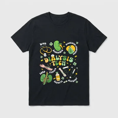 Dialysis Technician Nurse Kidney St Patrick's T-Shirt – Classic T-Shirt in Black