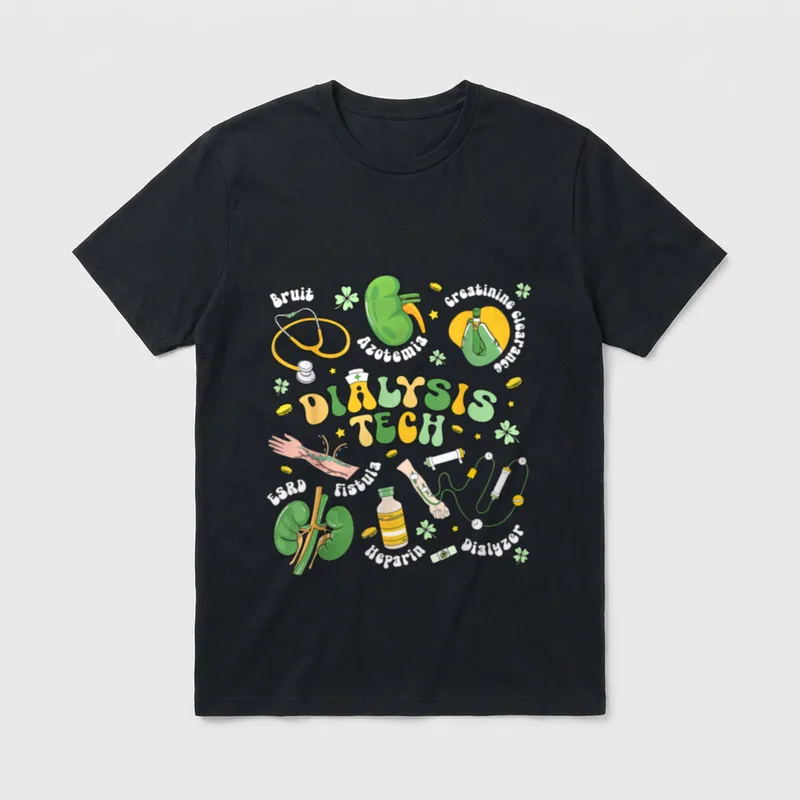 Dialysis Technician Nurse Kidney St Patrick's T-Shirt – Classic T-Shirt in Black