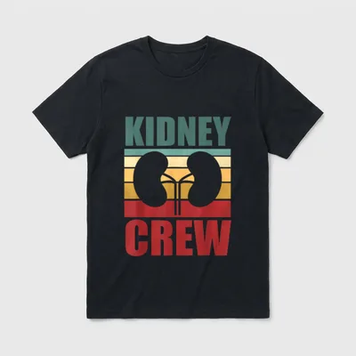 Kidney Crew Nephrology Nurse Team Renal T-Shirt – Classic T-Shirt in Black