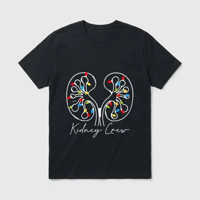 Christmas Lights Kidney Crew Dialysis Nurse T-Shirt – Classic T-Shirt in Black