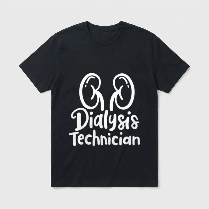Dialysis Nurse Tech Technician Nephrology T-Shirt – Classic T-Shirt in Black