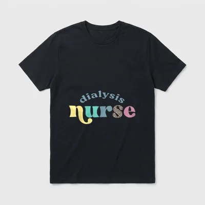 Dialysis Nurse RN Nephrology Registered Groovy T-Shirt – Classic T-Shirt in Black