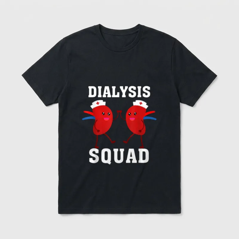 Dialysis Squad Nephrology Hemodialysis Tech RN T-Shirt – Classic T-Shirt in Black