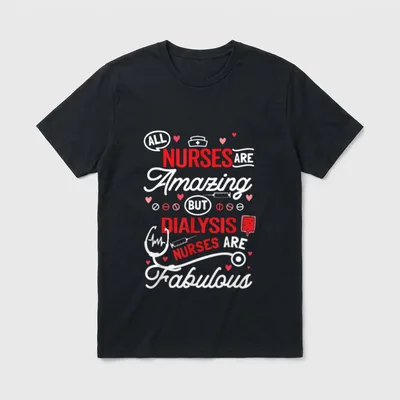Dialysis Nurse Double-needle T-Shirt – Classic T-Shirt in Black