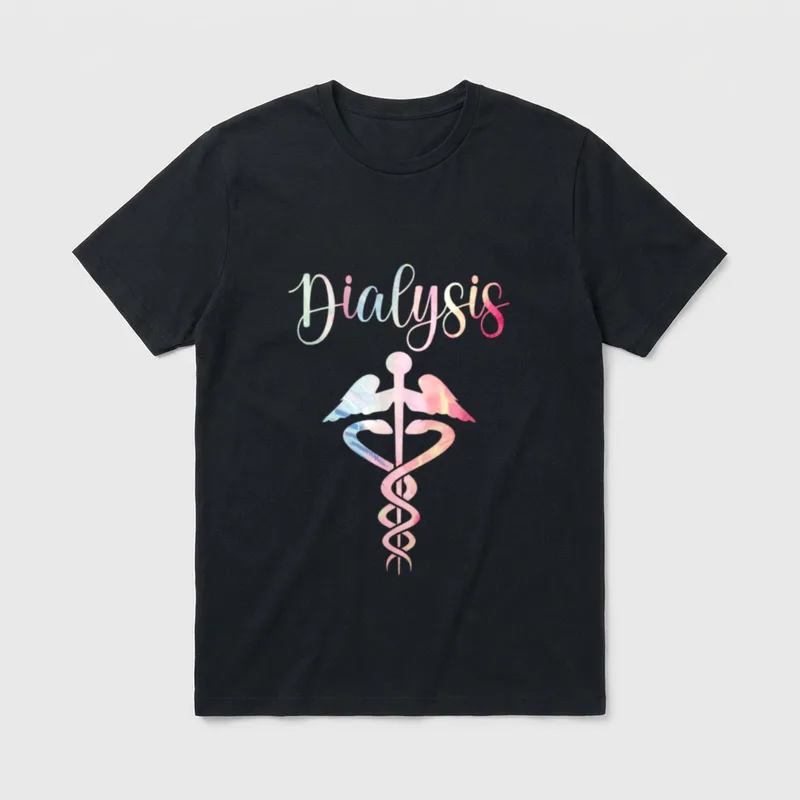 Dialysis Nurse Nephrology Technician Lightweight T-Shirt – Classic T-Shirt in Black