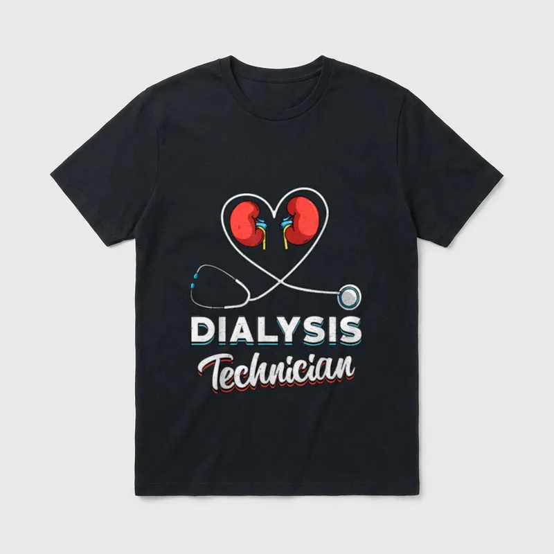 Dialysis Technician Love Nurse Nephrology Tech T-Shirt – Classic T-Shirt in Black