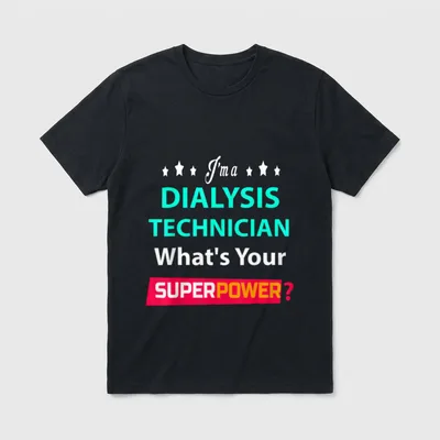 Dialysis Technician Nephrology Nurse Double-needle T-Shirt – Classic T-Shirt in Black